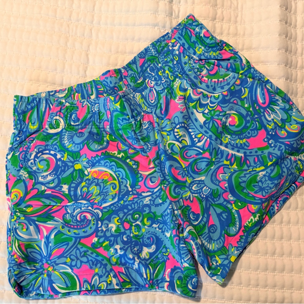 Lilly Pulitzer Blue and Pink Patterned Shorts